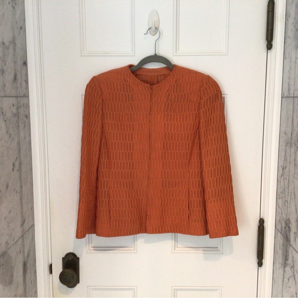 Akris unlined cotton blazer and matching shell, size 8